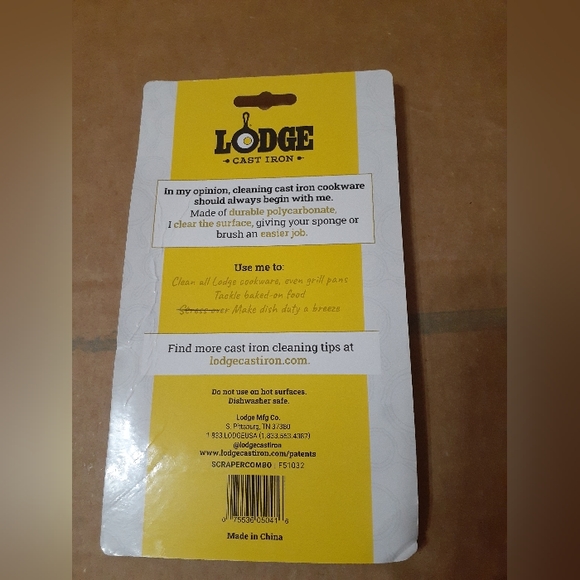 NWOT Lodge Cast Iron Grill Pan ONLY 10.25 inch with free SCRAPERS - Picture 9 of 9